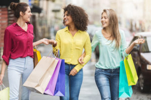 teen girls shopping